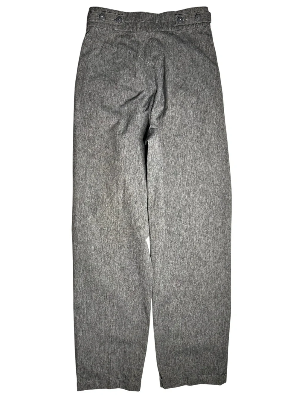 Vintage Seeler High Waist Sailor Trousers Gray Button Front EU 40